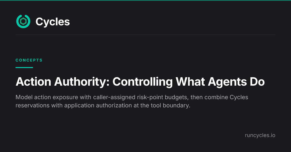 Action Authority: Controlling What Agents Do — Cycles