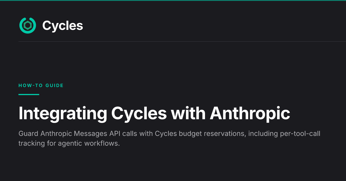 Integrating Cycles with Anthropic