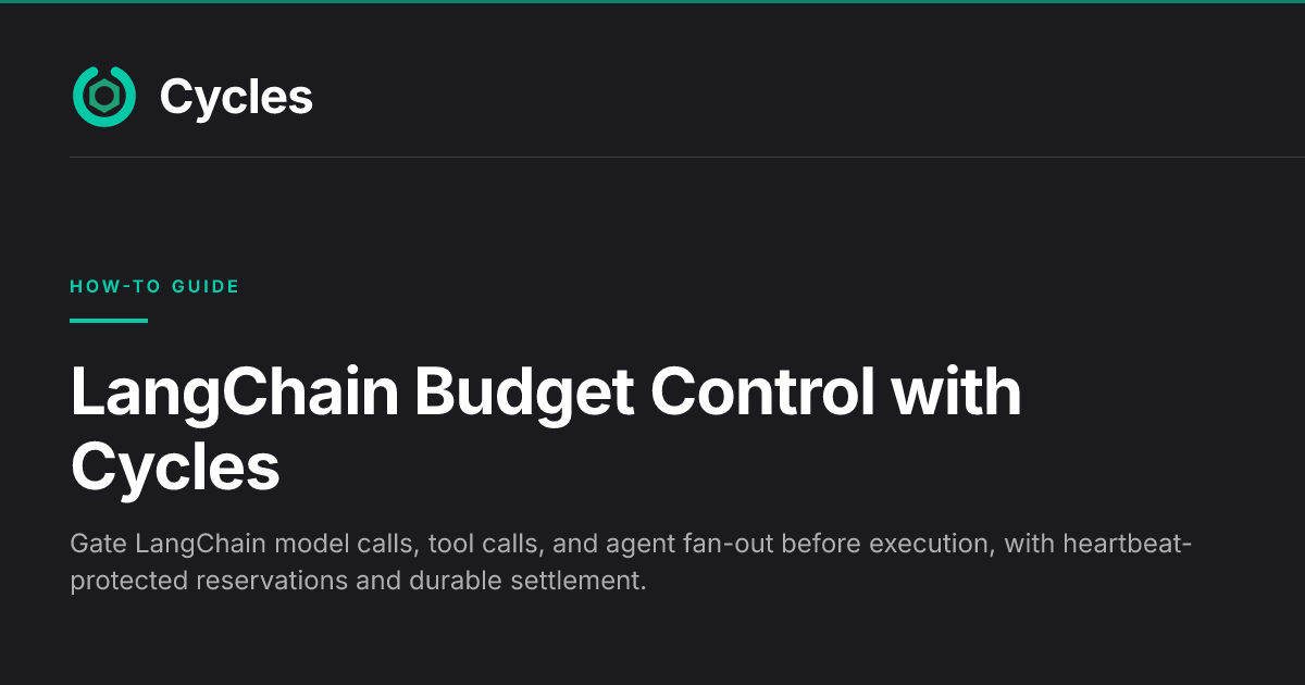 LangChain Budget Control: Agent Middleware + Callback Handlers — Cycles