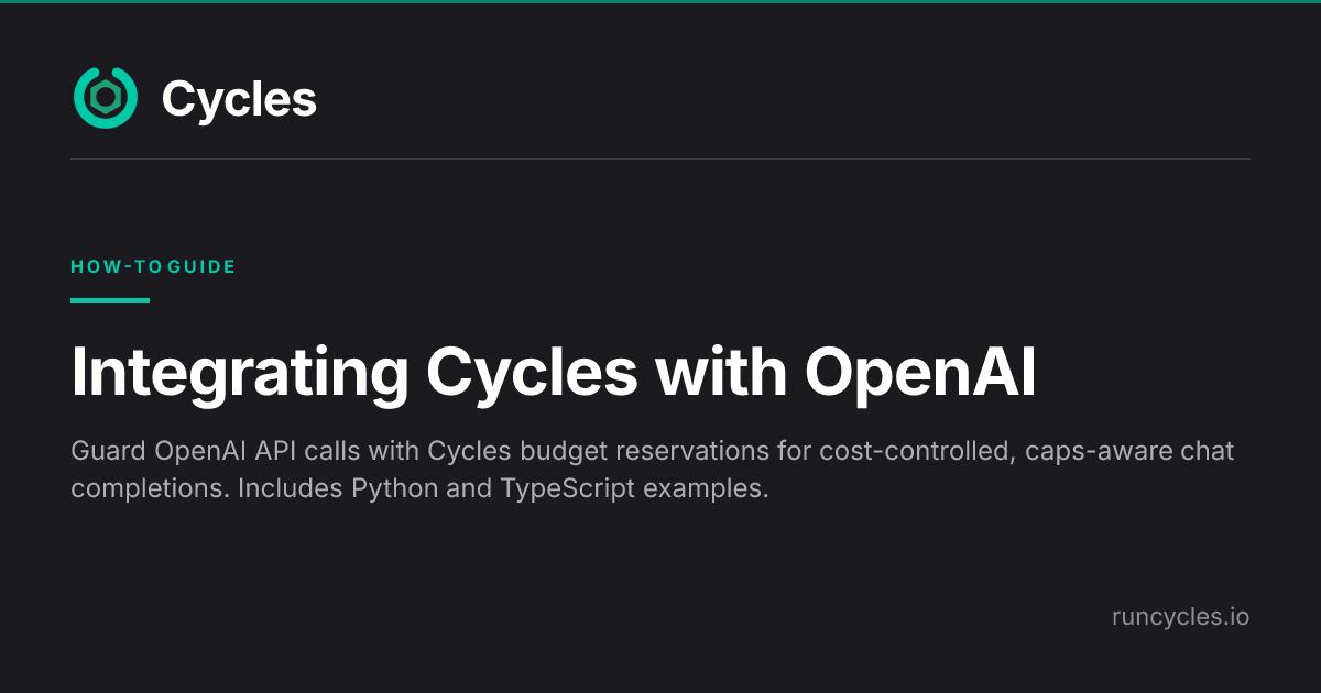 Integrating Cycles with OpenAI