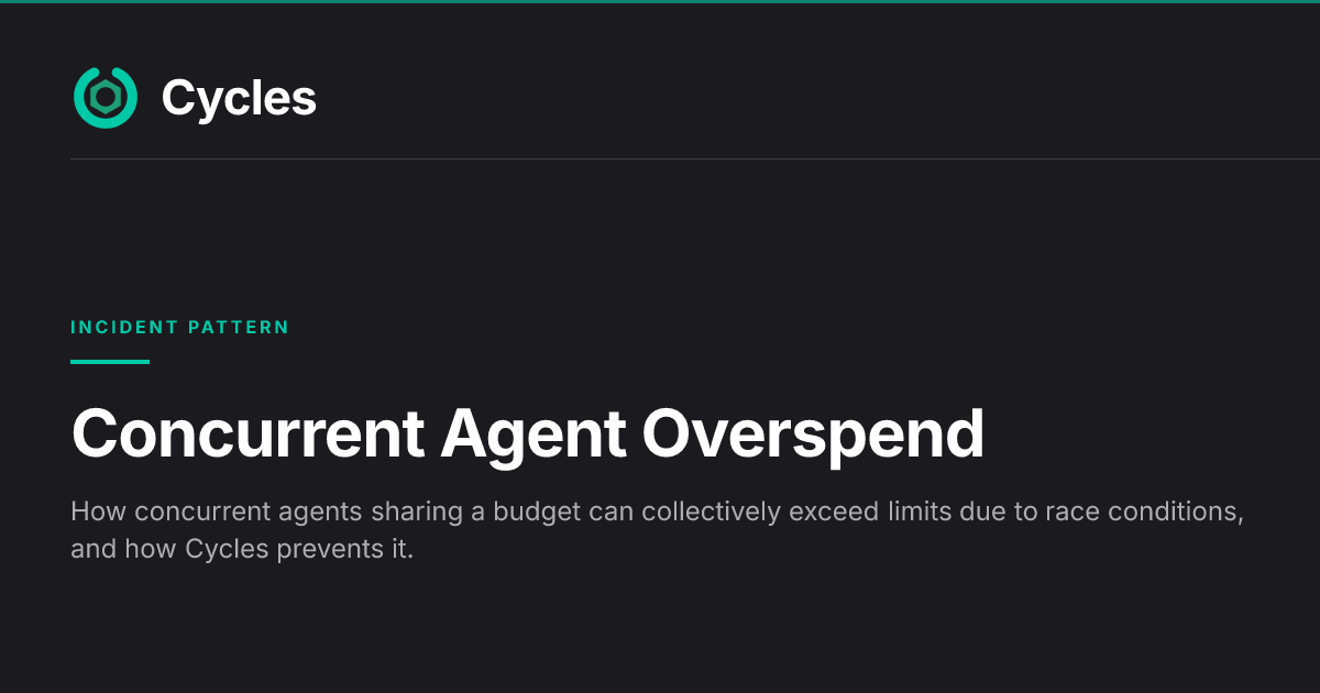 Concurrent Agent Overspend — Cycles