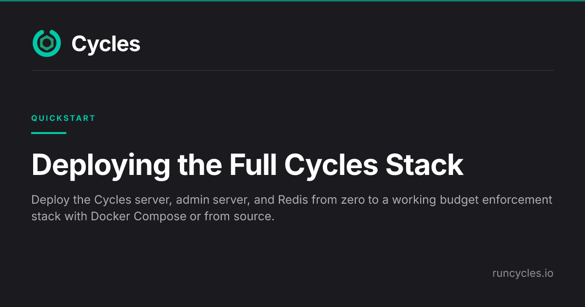 Simple Cycle Stack Deploying the Full Cycles Stack